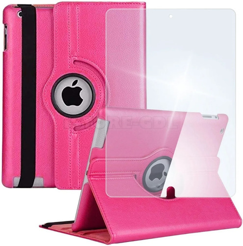 Funda Giratoria Para iPad 10.2 iPad 9 / 8 / 7 + Mica Cristal