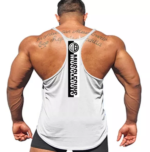 Camiseta Deportiva Gym Hombre Letra Estampado Playera Fit