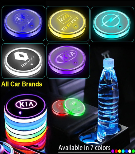 Portavasos Con Luz Led Con Sensor De Luz Mercedes - Amg