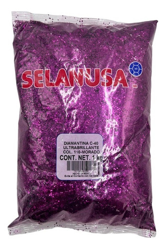 Diamantina Ultrabrillante Selanusa Decorar Manualidades 1kg Color C40 Morado