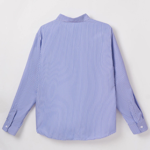 Blusa Casual Masculina Listrada Com Lapela E Manga Comprida