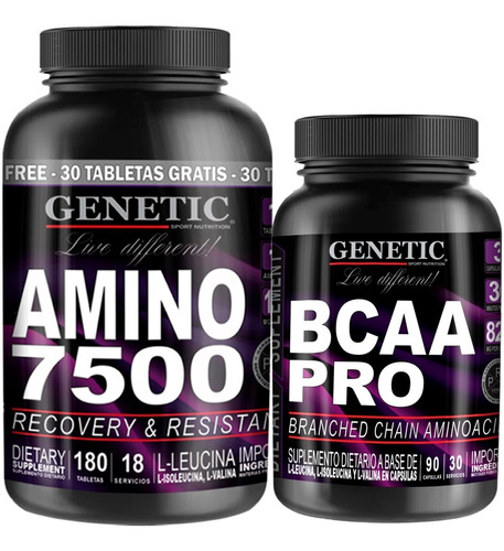 Fuerza Aumento Muscular Magro Aminos 7500 Bcaa Pro Genetic