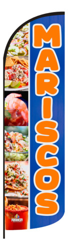 Funda Para Bandera Publicitaria Aguachile Amarilla/azul(4x1)