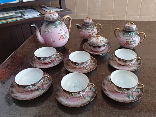 Lote Porcelana Japonesa Antiga Xícaras E Bule (Usado)