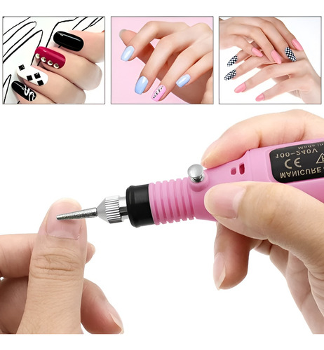 Taladro Eléctrico Para Uñas Amoladora 12v Juego De Puntas.