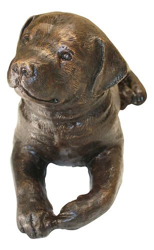 Diseño Toscano Labrador Puppy Dog Fundido Bronze Garden Stat
