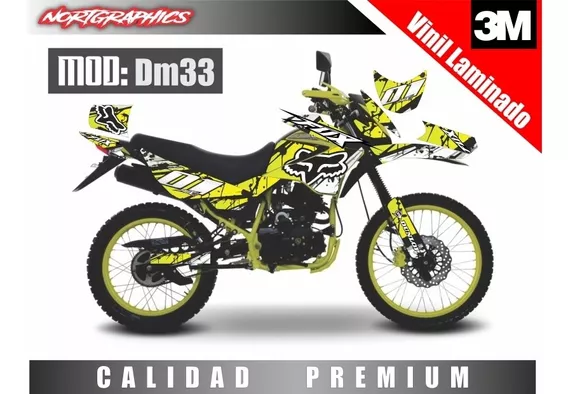 Calcomanías Para Moto Dm33 Italika Dm Stickers Calcas Dm