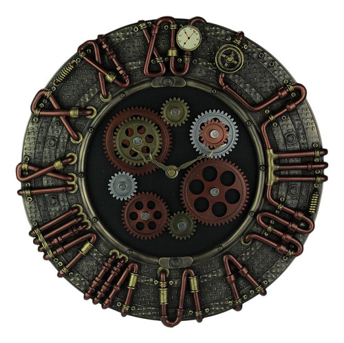 Veronese Design Steampunk - Reloj De Pared Para Tuberias