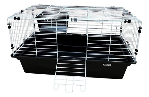 Jaula Para Conejo Cuyo Huron Medidas 80 X 44 X 43 Negro