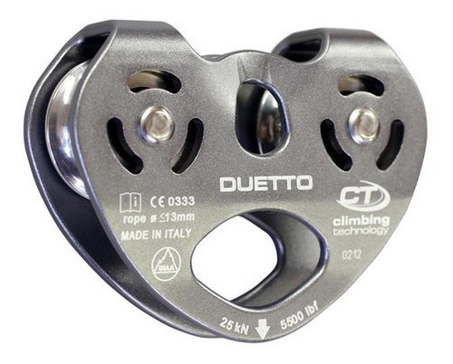 Polea Climbing Technology Duetto Alu Twin Pulley