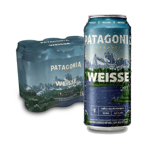 Imagen 1 de 1 de Cerveza Patagonia Weisse Witbier pajizo lata 473 mL 6 u
