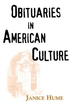 Libro Obituaries In American Culture - Hume, Janice