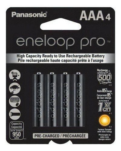 Pilha Recarregável Palito Aaa De 950mah Pack C/04 Panasonic