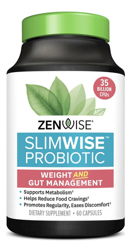 Zenwise Slimwise Probióticos, Black Cohosh 60 Caps Sabor Sin Sabor