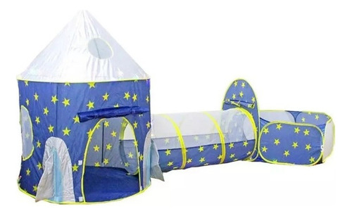 3 In 1 Rocket Ball Player Toy Tent Tunnel