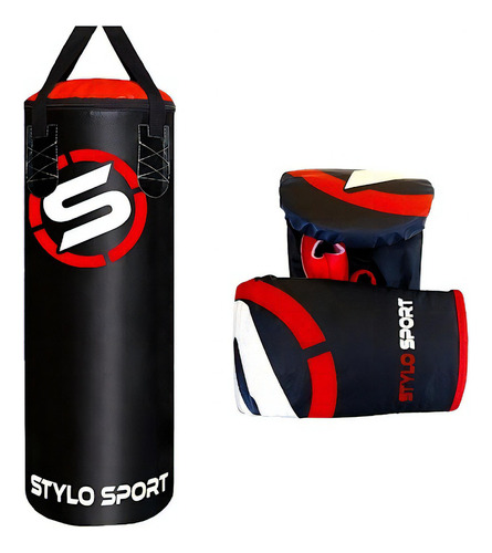 Stylo Sport Infantil saco de pancada boxe cor preto 70cm y 30cm