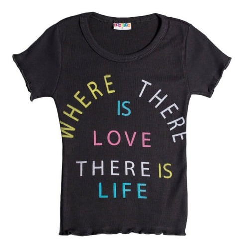 Imagen 1 de 2 de Franela Bambino Love Is Life