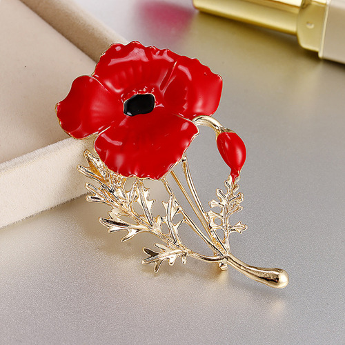 Broche Con Goteo Rojo Y Clavel Para Mujer Boutonniere Day 60