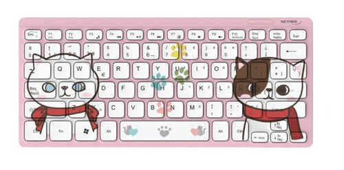 Imagen 7 de 9 de Kit Teclado Mouse Inalambrico Netmak Pc Notebook Pcreg
