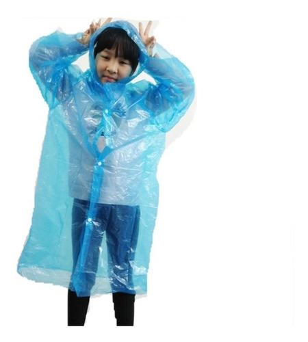 Pack 5 Ponchos Capa Impermeable De Lluvia Para Niños Niñas