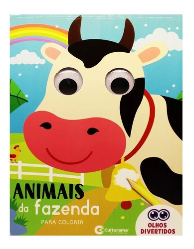 Animais Da Fazenda Para Colorir: Olhos Divertidos, De Culturama. Série 1, Vol. 1. Editora Culturama Editora, Capa Mole, Edição 1 Em Português, 2022