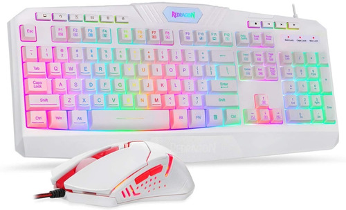 Teclado Y Mouse Para Juegos Con Cable Rgb E Iluminación 