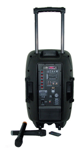 Imagen 4 de 10 de Parlante Potenciado Bafle 12 400w Bluetooth Usb Bateria 2mic