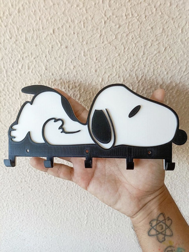 Portallave Perchero De Pared Snoopy Personalizado