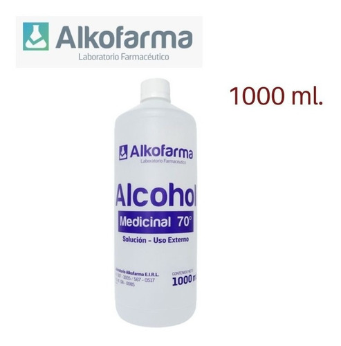 Alcohol 70 1 Litro Alkofarma Digemid, Facturado. Delivery