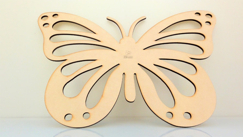 Imagen 1 de 4 de Mariposa Calada 30x20 - Mdf / Fibrofacil