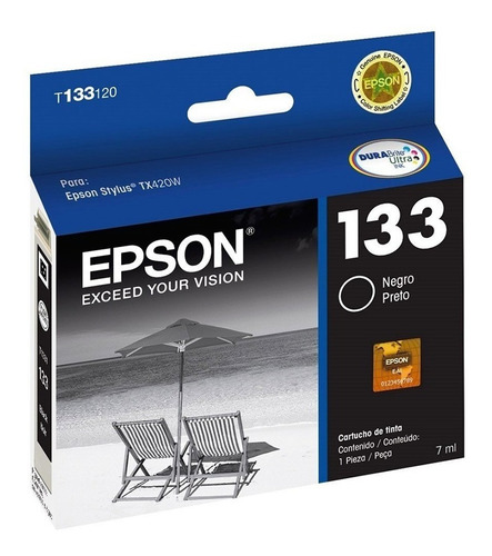 Cartucho Epson 133 Negro + 3 Colores Original Combo T25 125