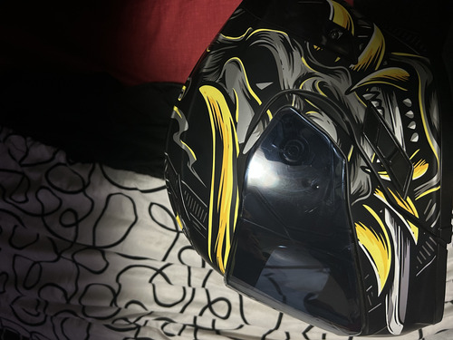 Casco Kov Abatible Con Luz Led Stelar Dot Color Samurai (Usado)