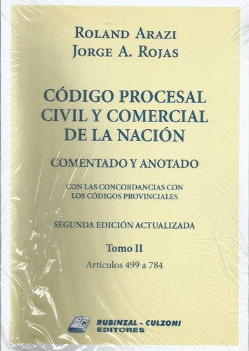 Código Procesal Civil Comercial Nación Comentado Arazi 2 Ts