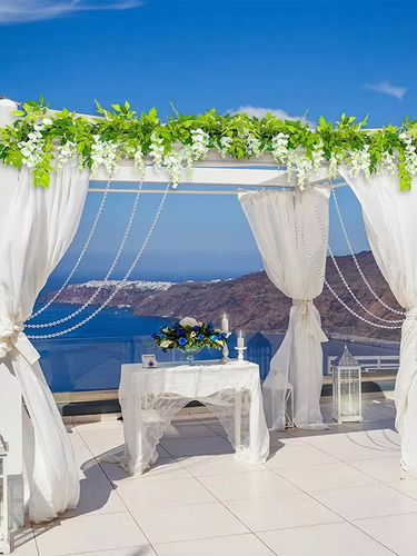 4pzs Guirnalda Wisteria Flores Artificial Decoración Boda