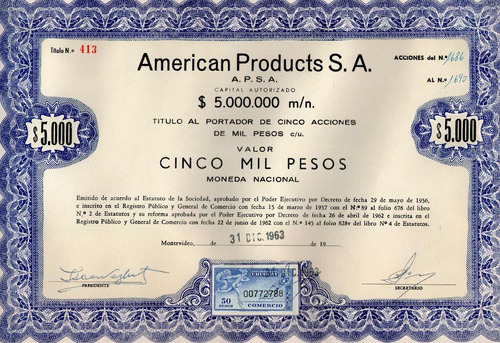 Accion American Products S.a. (904)