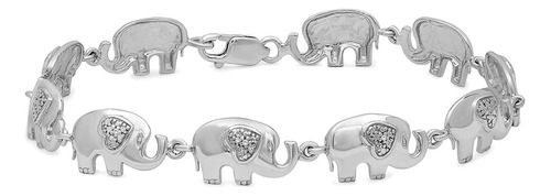 Jewelexcess Pulsera De Elefante Chapada En Oro De 14 Quilat.