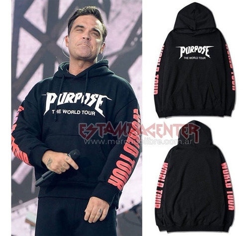 Justin Bieber Purpose Tour - Buzo Canguro Con Capucha Unisex