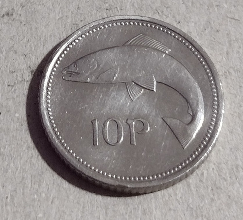 Moneda De Irlanda Año 1993 De 10 Peniques 