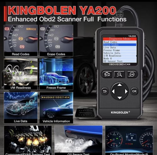 Scanner Automotivo Ya200 Obd2 Limpa Códigos De Erros Da Ecu