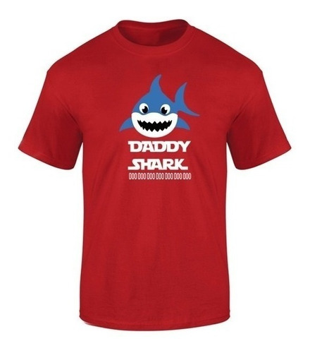 Polera Baby Shark Y Sus Amigos Daddy Shark Familia Tiburon