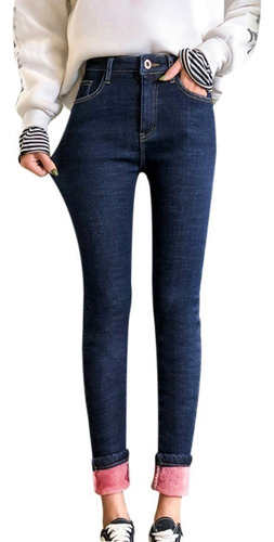 Leggings Denim De Forro Polar Térmicos Para Mujer Y Niñas