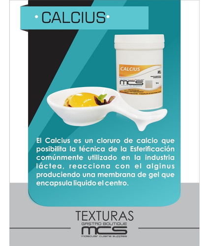 Cloruro De Calcio (calcius) 50 G Cocina Molecular