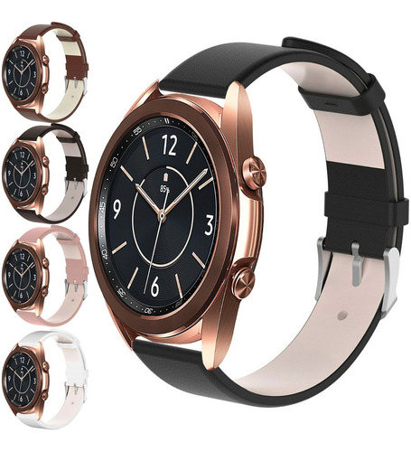 Correa De Piel Lisa Premium Para Galaxy Watch 3 41 Mm