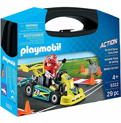 Playmobil Go-kart Racer Set De Construcción De Maletas.