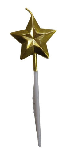 Vela Estrella Diamante Metalizada X1 Cumpleaños Adorno