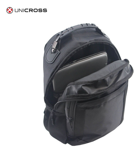 Mochila Portanotebook 18 Pulg. Unicross C/ Portabotellas Red Cro 62.3764 Negro Liso