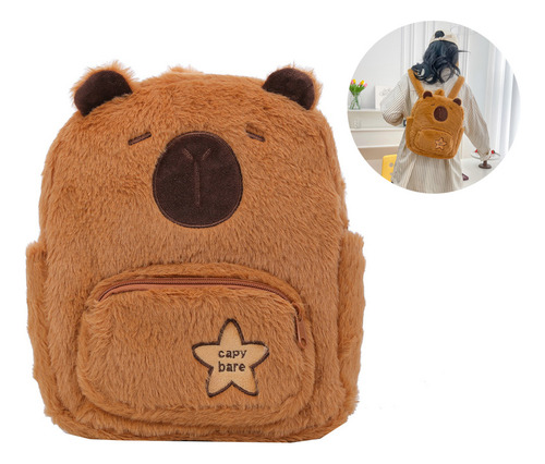 Mochila De Felpa Capibara Regalo Tierno Kawaii