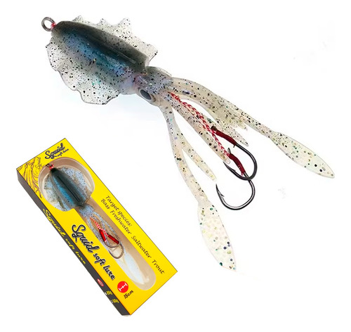 Señuelos De Calamar Para Pesca De Orilla Troleo Y Jiggin 60g Azul Acero