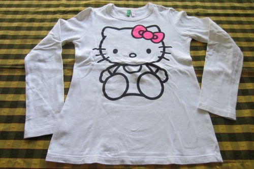 Remera De Mangas Largas De Kitty!!, Original!!, Marca Italia