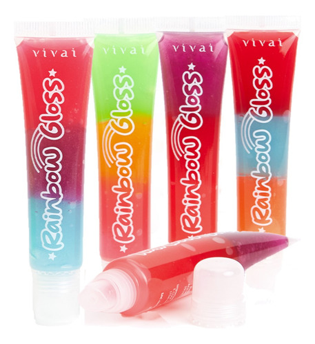 6 Lip Gloss Rainbow Multicolorido 3130 Vivai Atacado Sj